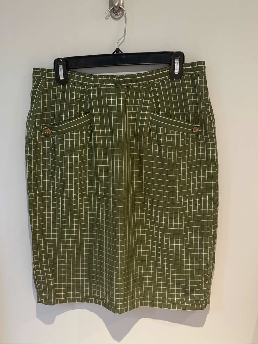 Stunning Vintage Handmade Green Pencil Skirt